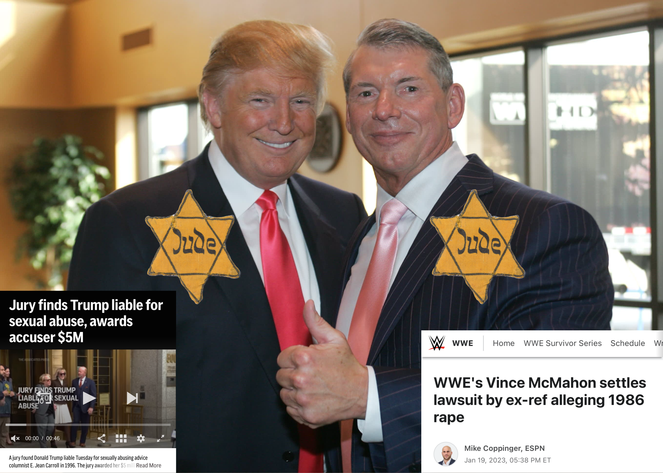 wwe trump wrestling jew.png