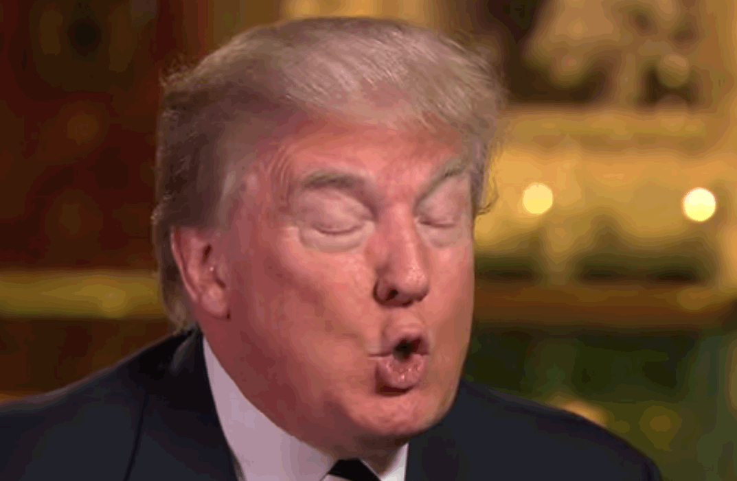 trump with shit coming out of his mouth.gif