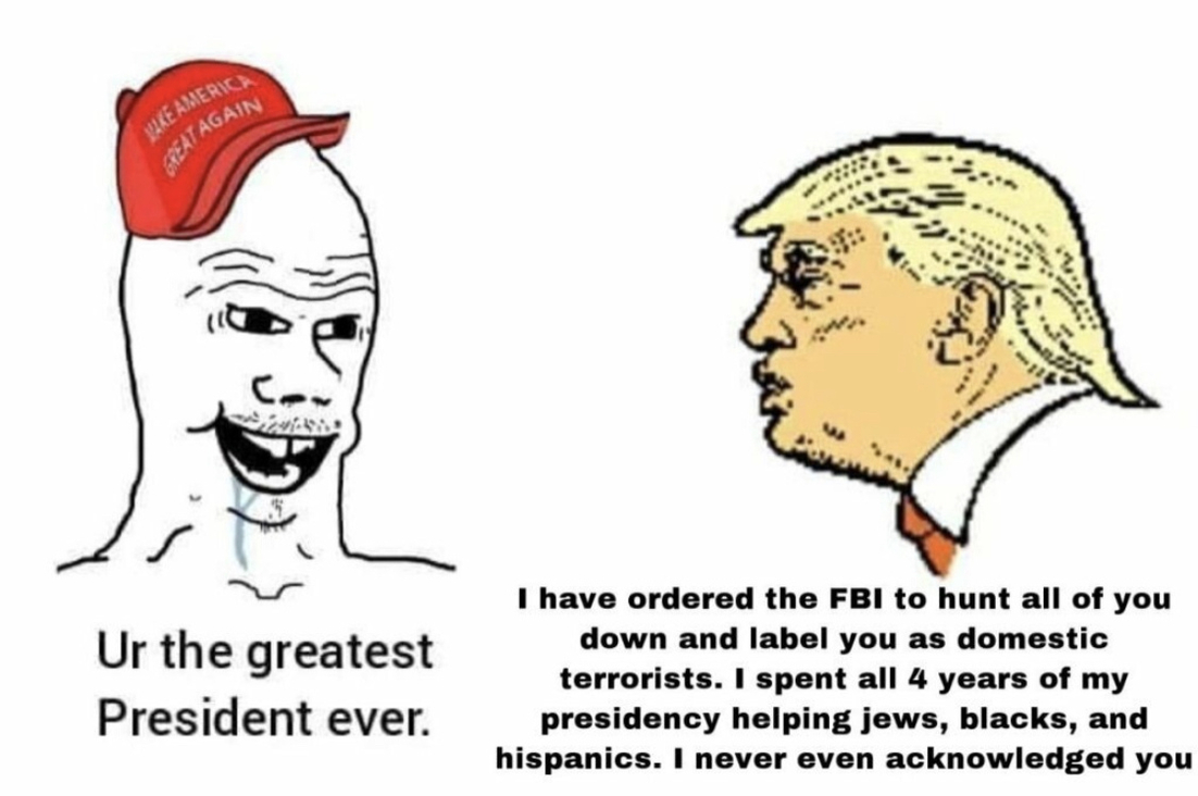 maga retards worship trump.jpeg