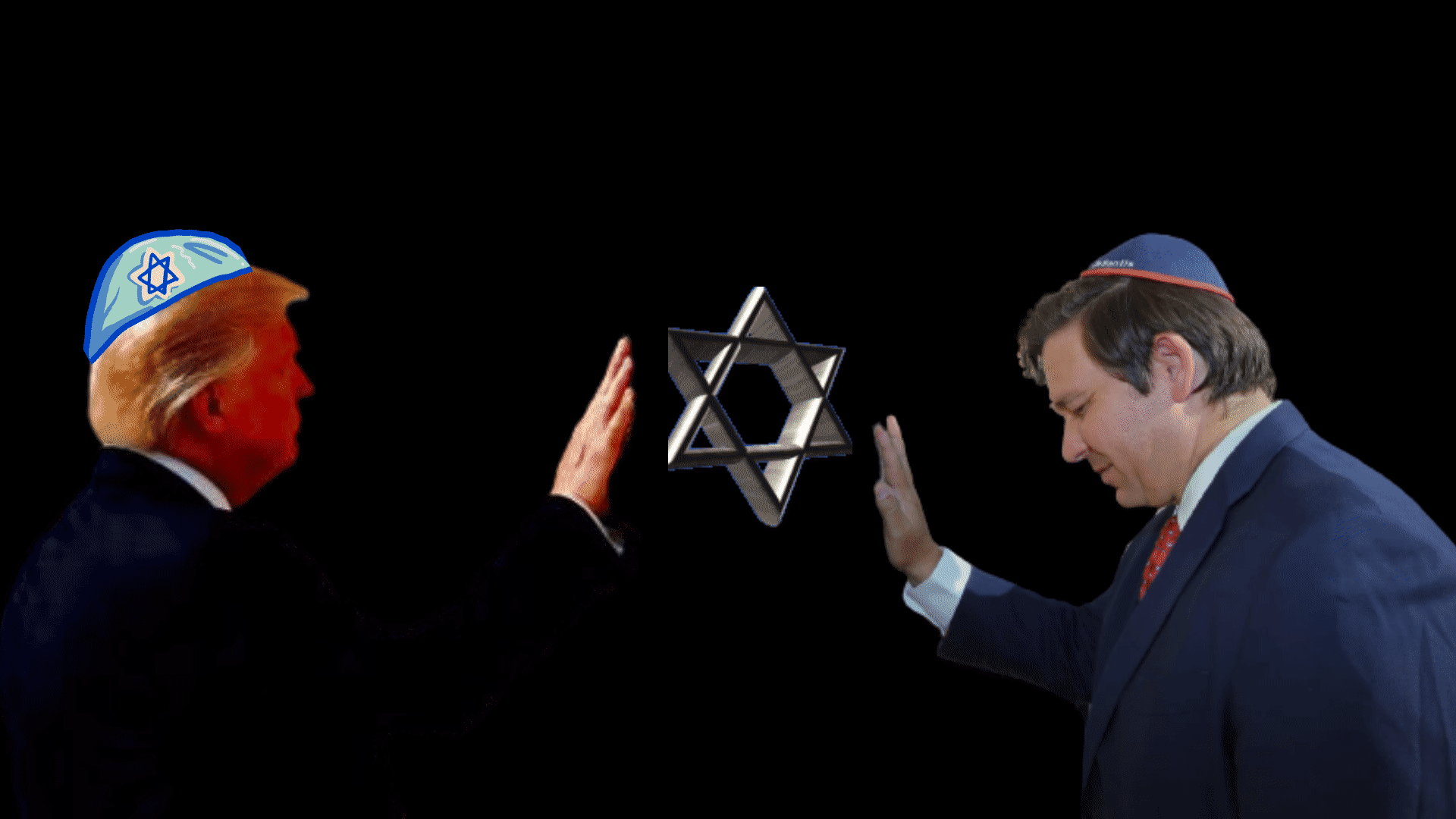 TRUMP DESANTIS MINE JEWS.gif