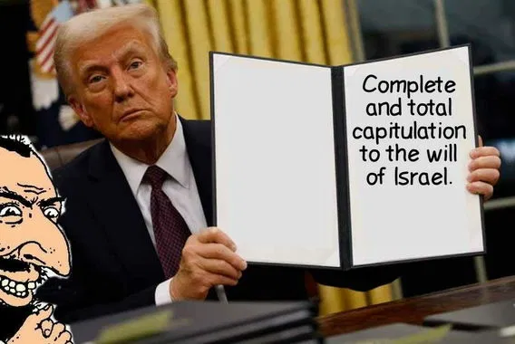 total capitulation to israel jews trump.webp