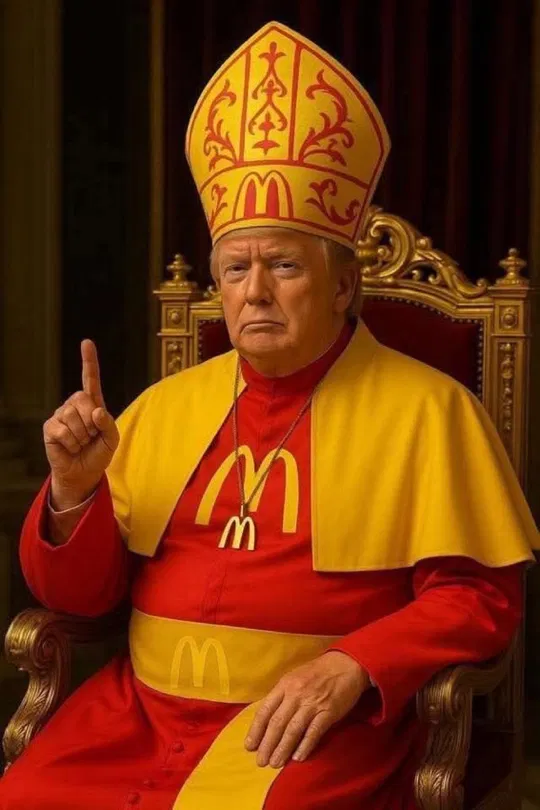 trump McDonalds pope thin.webp