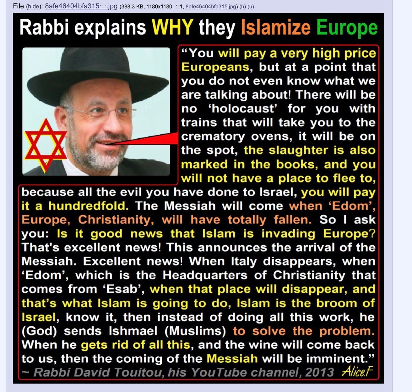 rabbi europeans must die white genocide jews.jpg