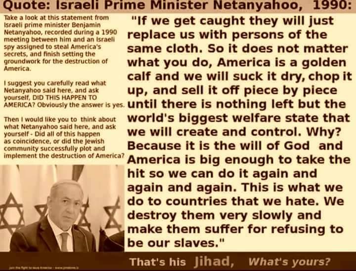 israel prime minister benjamin america suck it dry.jpg