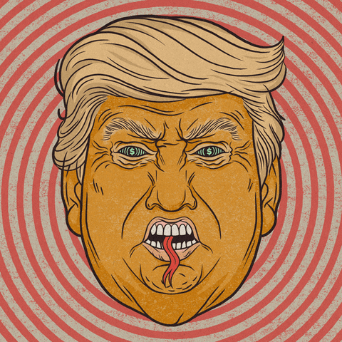 trump snake tongue.gif
