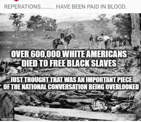 600k White Americans died to free black slaves.webp