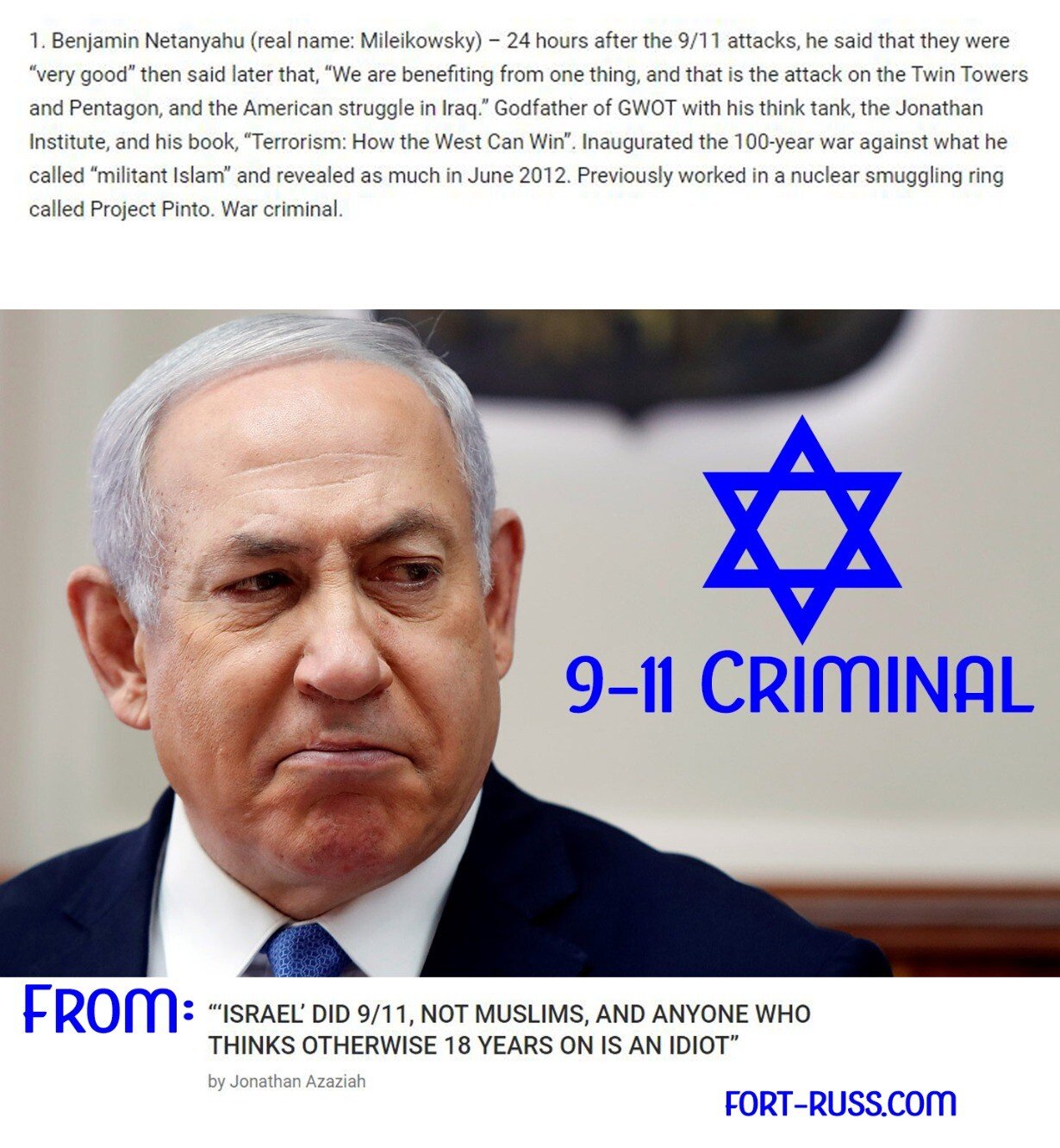 netanyahu israel jews 911 prime minister war criminal.jpg