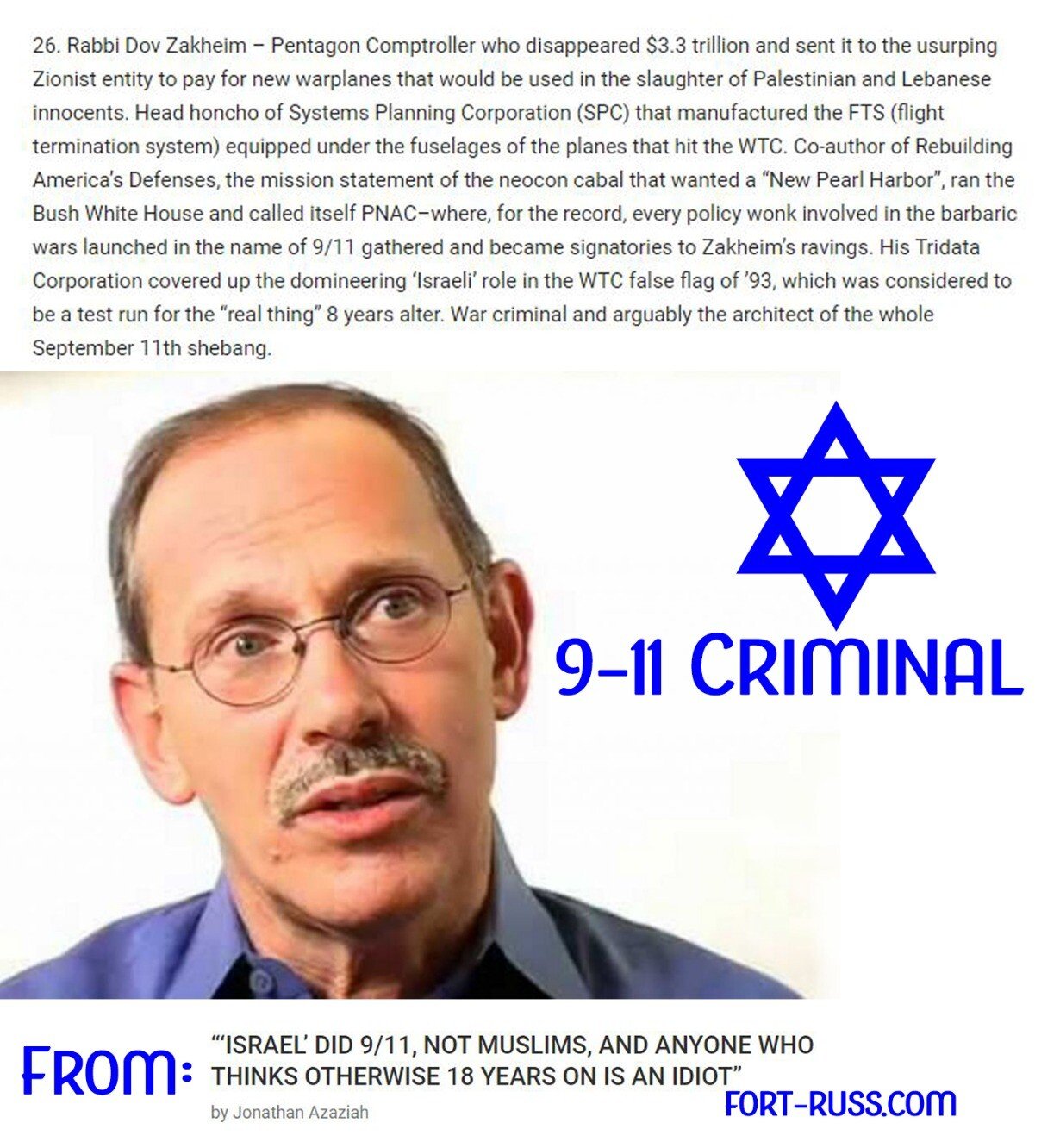 rabbi dov zakheim jews israel zionist 911.jpg