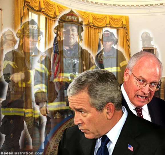 dees 911 fireman ghosts haunting bush cheney.jpg