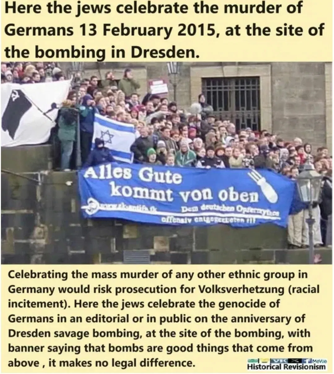 jews celebrating dresden genocide WW2 holocaust.webp