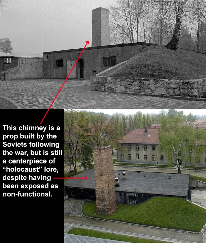 WW2 holocaust lies jews chimney added after war.webp