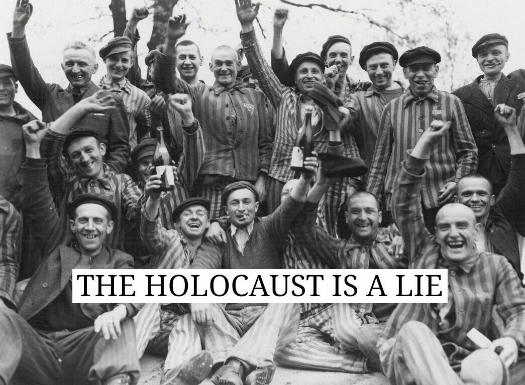 THE HOLOCAUST IS A LIE JEWS WW2 WORK CAMPS HAPPY.JPG